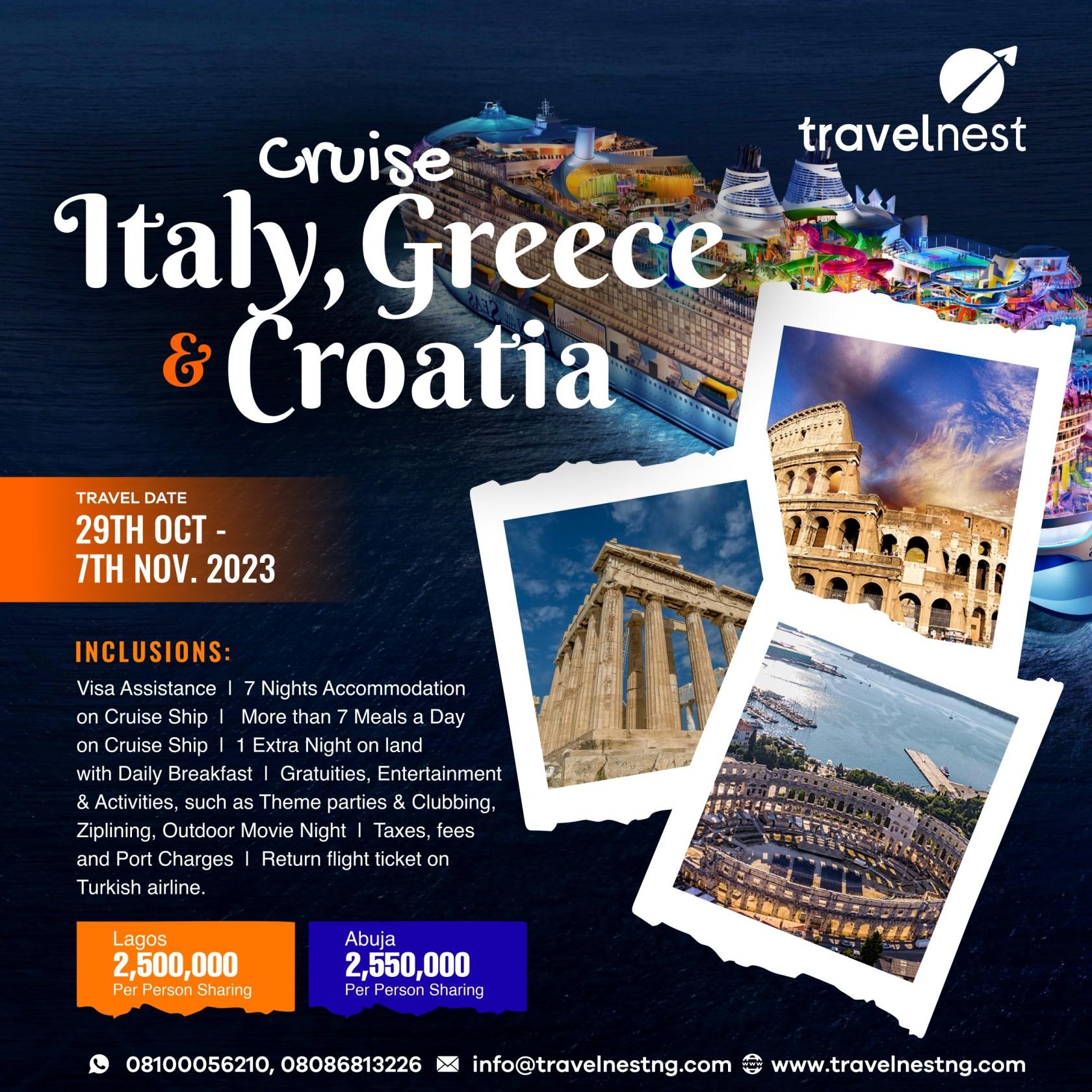 Cruise Italy, Greece & Croatia, 2023